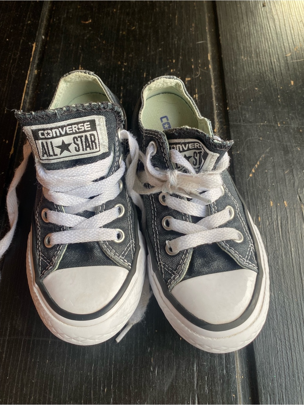 Converse Kids Low Top Sneakers - Black & White